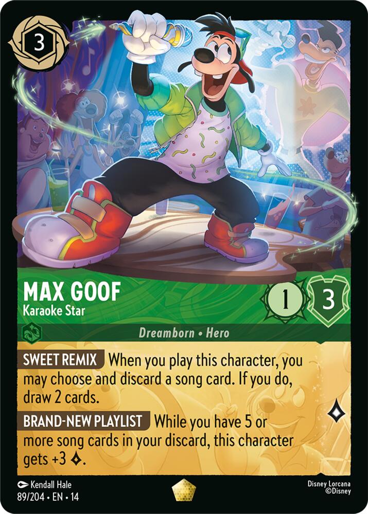 Max Goof Karaoke Star 89/204 carta