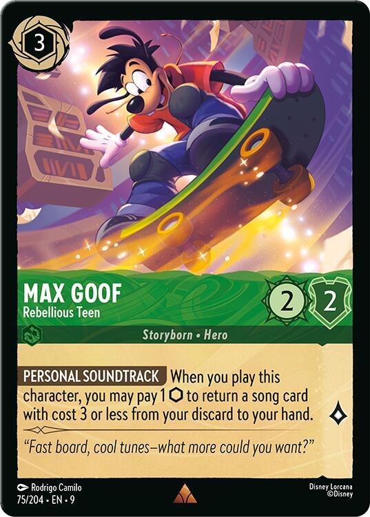 Max Goof Rebellious Teen 75/204 card