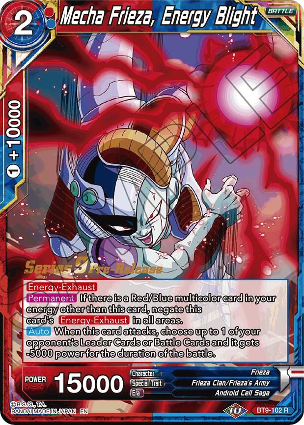 Mecha Frieza Energy Blight BT9-102 carta