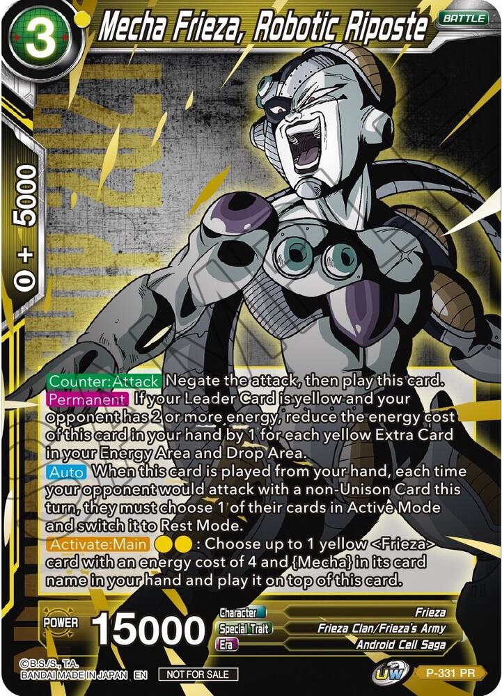 Mecha Frieza Robotic Riposte Championship Pack 2021 Vol1 P-331 card