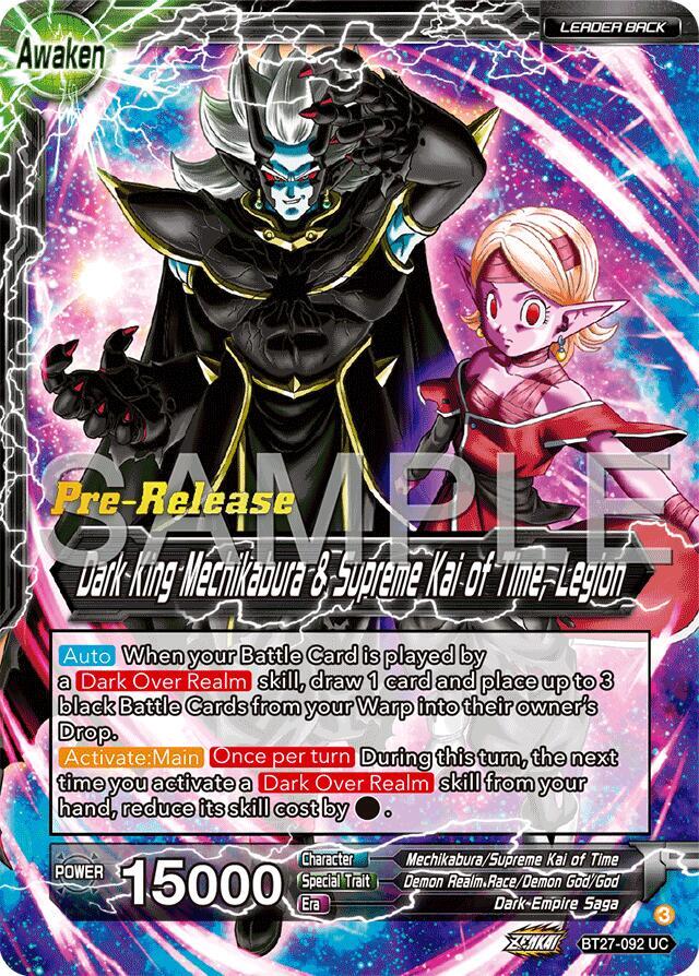 Mechikabura Dark King Mechikabura and Supreme Kai of Time Legion BT27-092