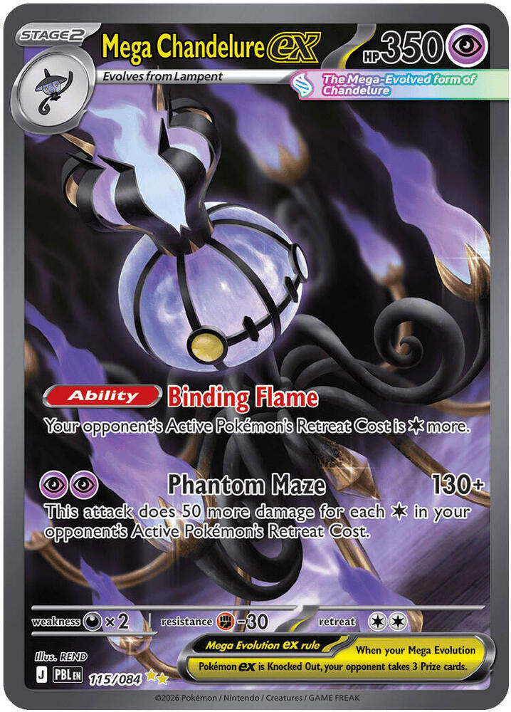 Mega Chandelure ex 115/084 card