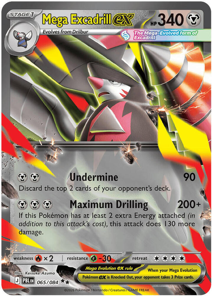 Mega Excadrill ex 65 card