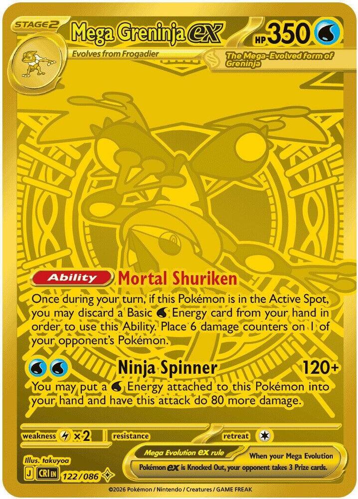Mega Greninja ex 122 086 carta