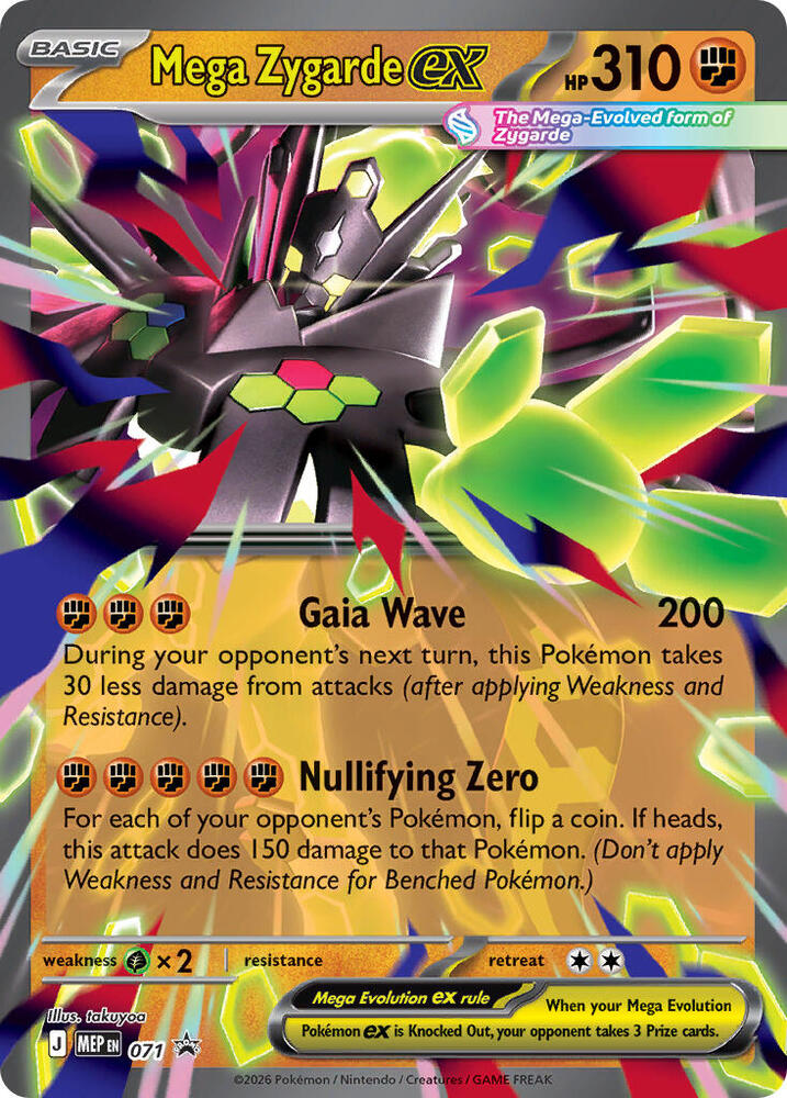 Mega Zygarde ex 071 card