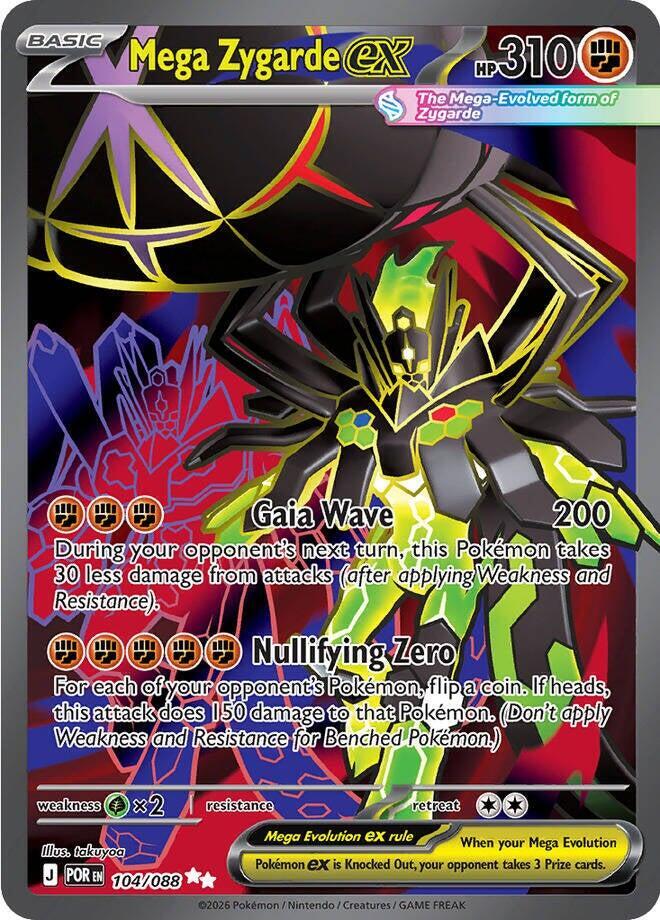 Mega Zygarde ex 104 088 card