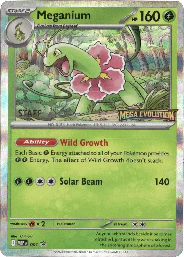Meganium 001 Staff card