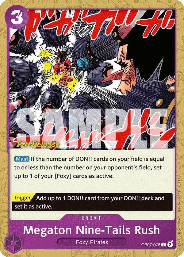 Megaton Nine Tails Rush OP07-078 card