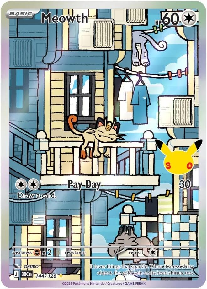 Meowth 144/128 card