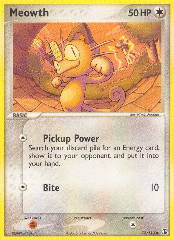 Meowth 77/113 card