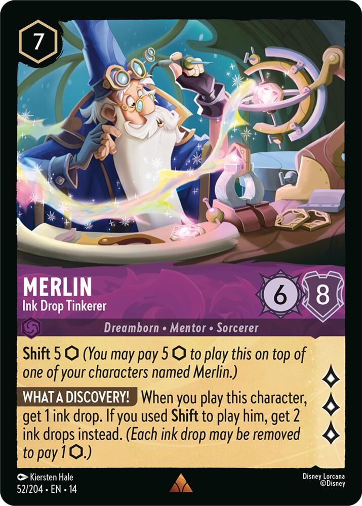 Merlin Ink Drop Tinkerer 52/204 card
