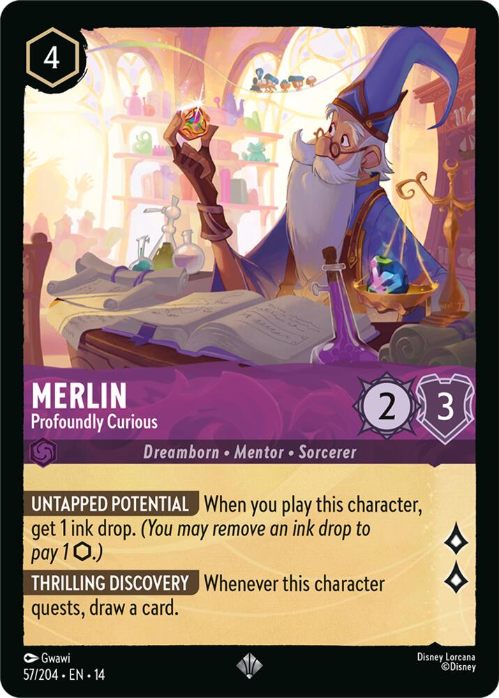 Merlin Profoundly Curious 57/204 card