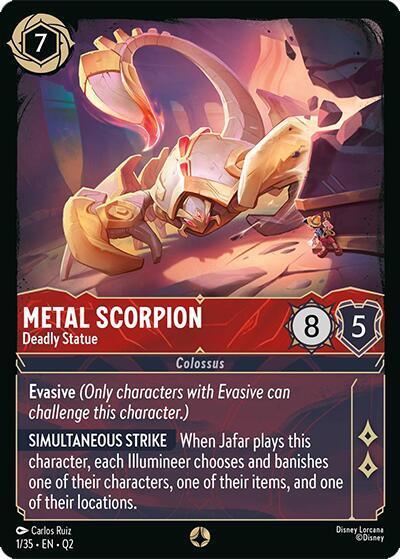 Metal Scorpion Deadly Statue 1/35 card