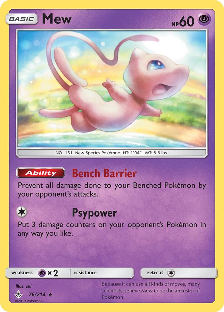 Mew 76 214 076/214 card