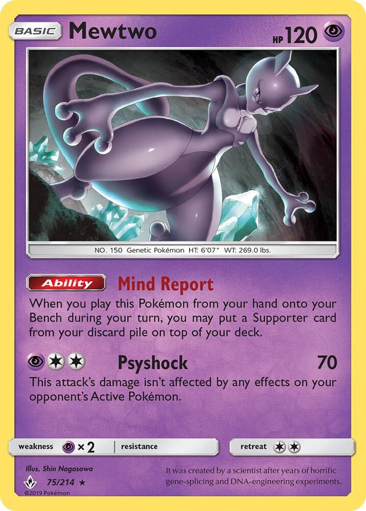 Mewtwo 75/214 carta