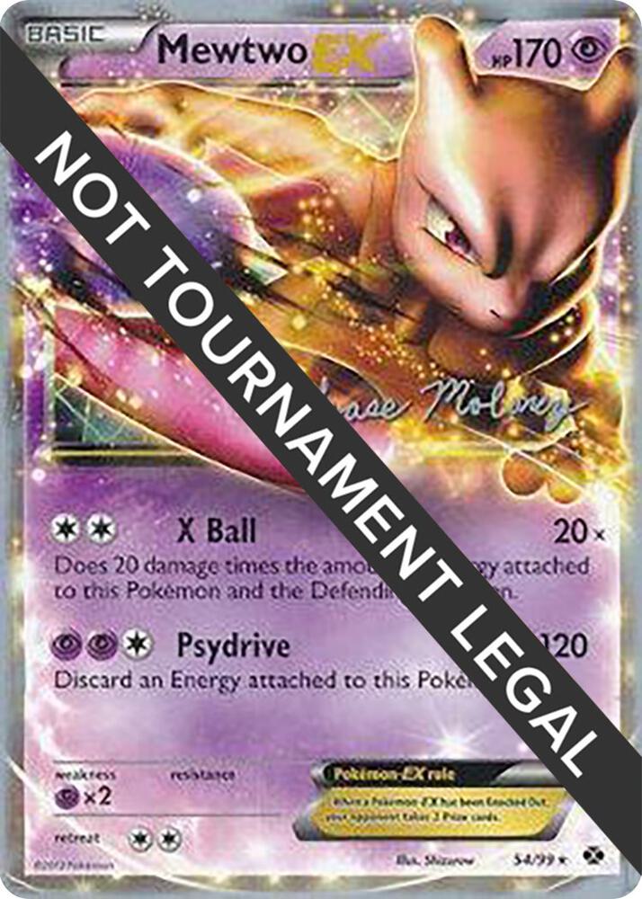 Mewtwo EX 2012 Chase Moloney 54/99 card
