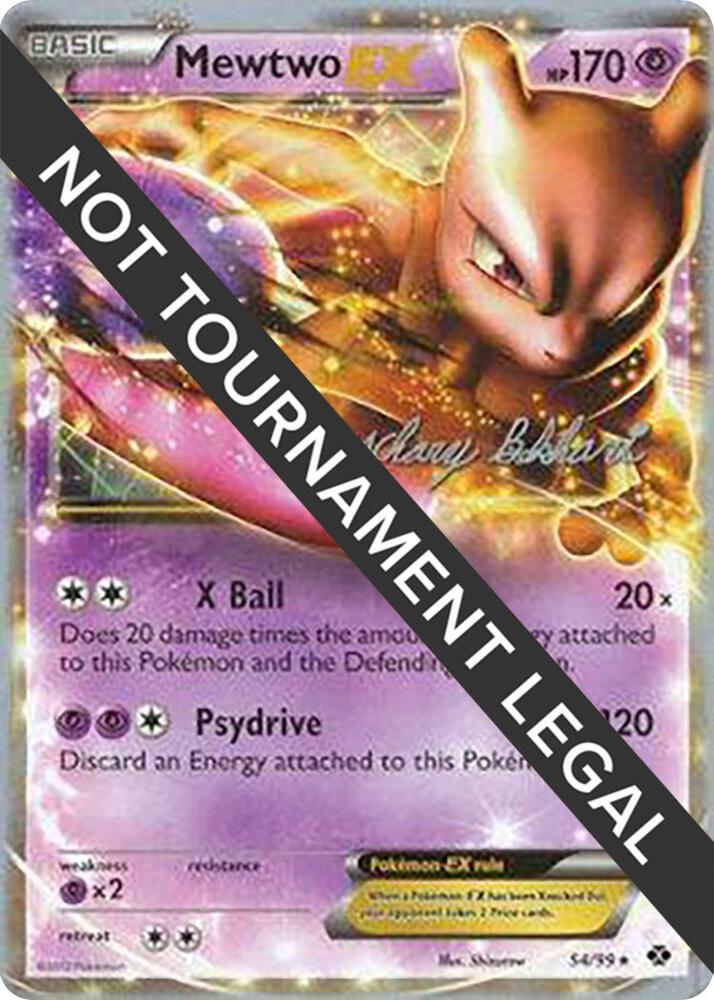 Mewtwo EX 2012 Zachary Bokhari 54/99 card