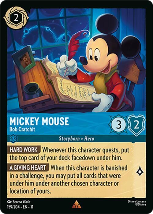 Mickey Mouse Bob Cratchit 159/204 card