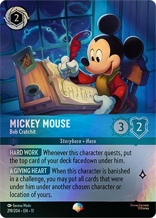 Mickey Mouse Bob Cratchit Epic 219/204 carta