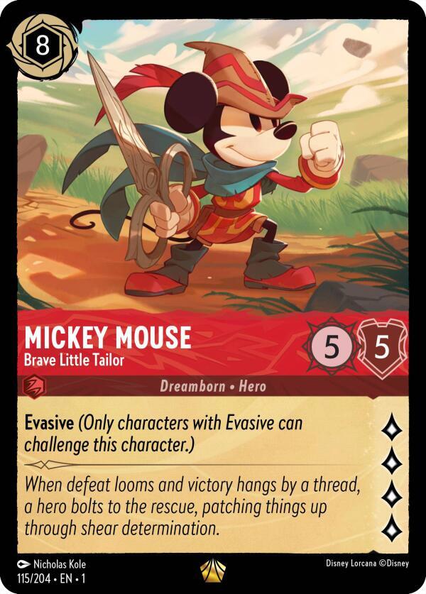 Mickey Mouse Brave Little Tailor 115/204 card