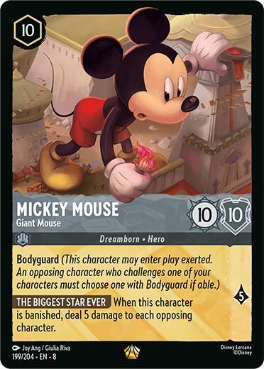 Mickey Mouse Giant Mouse 199/204 card