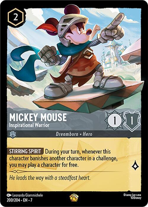 Mickey Mouse Inspirational Warrior 200/204 carta
