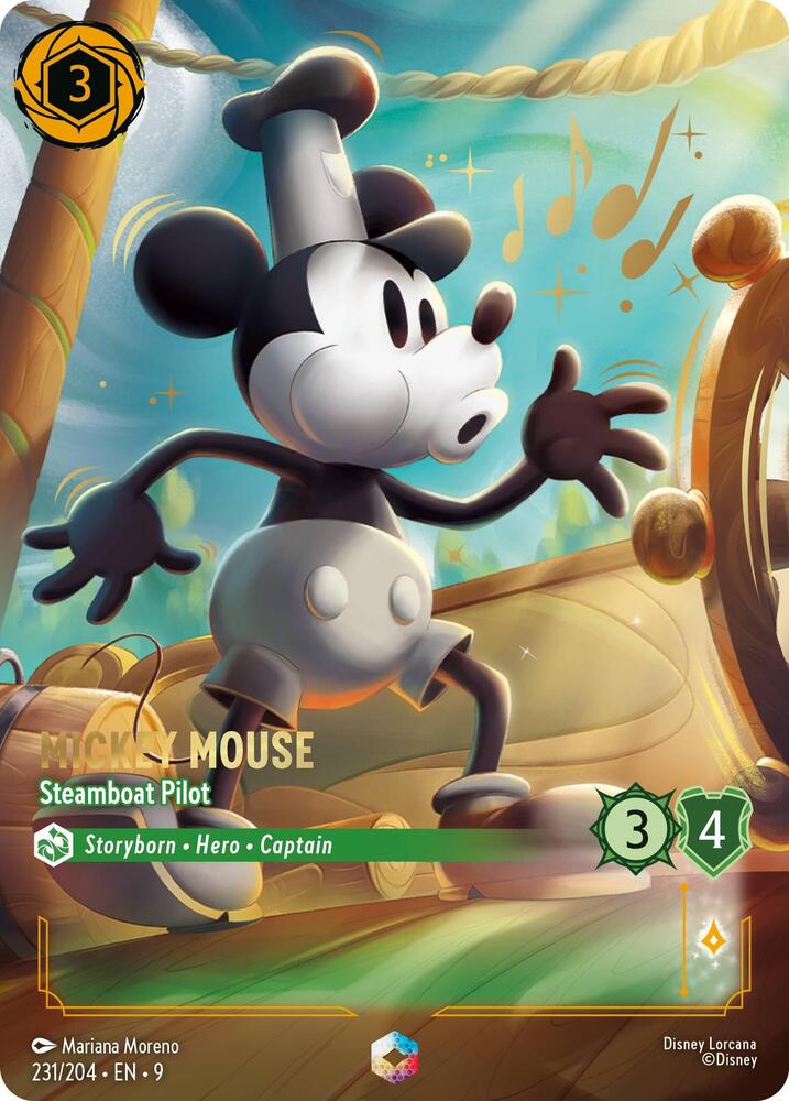 Mickey Mouse Steamboat Pilot Enchanted 231/204 card