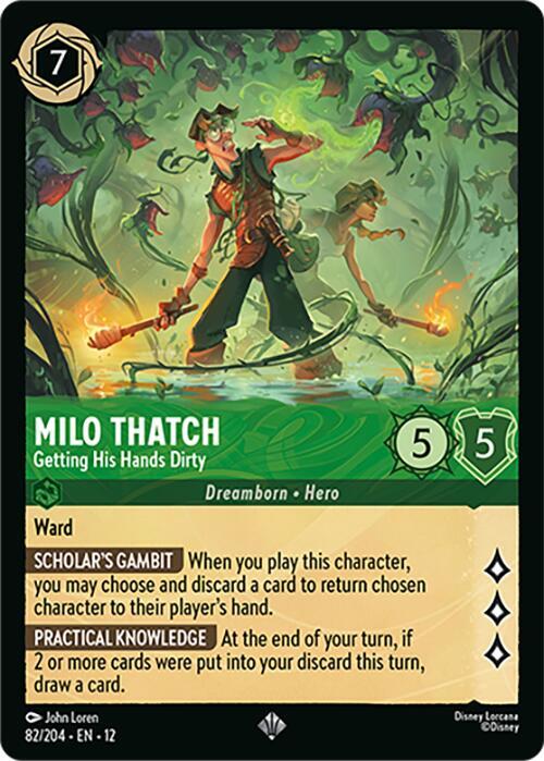 Milo Thatch Getting His Hands Dirty 82/204 card