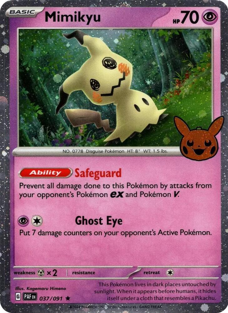 Mimikyu 037 091 Cosmos Holo carta