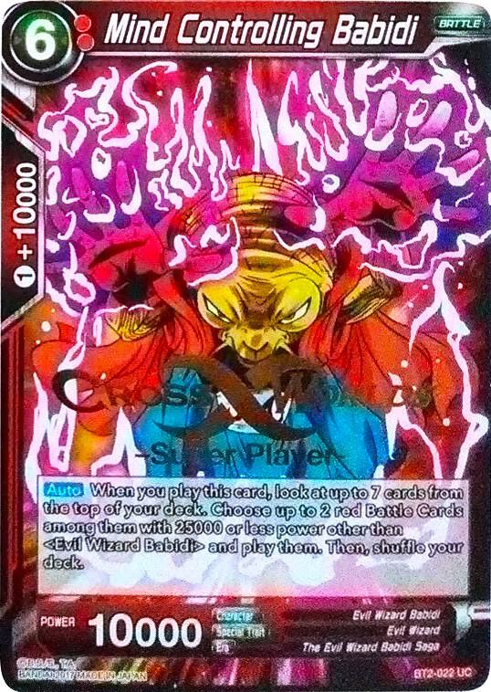 Mind Controlling Babidi Super Player Stamped BT2-022 card