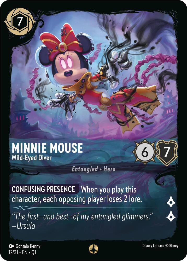 Minnie Mouse Wild Eyed Diver 12/31 card
