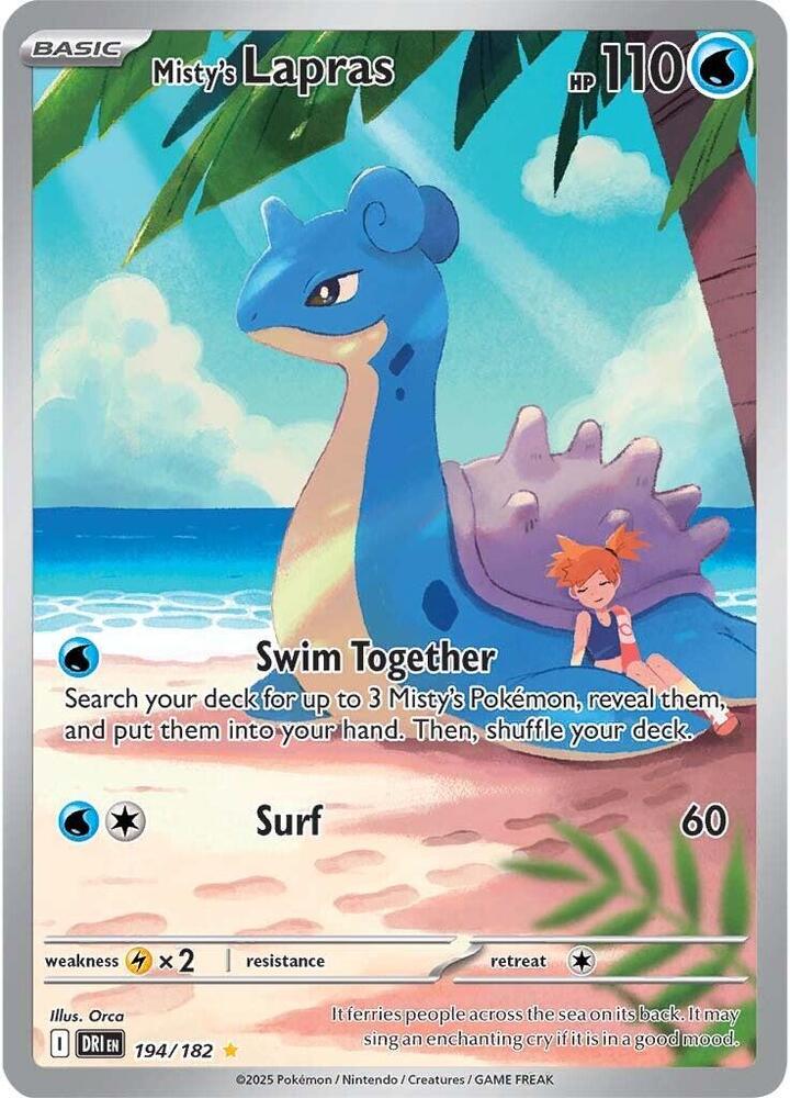 Misty's Lapras 194/182 card