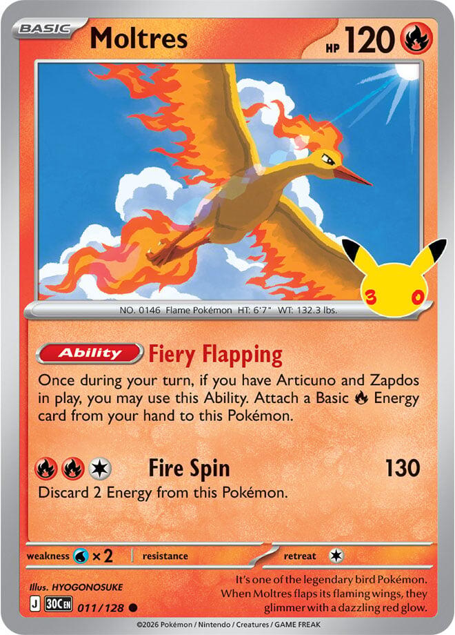 Moltres 105 carta