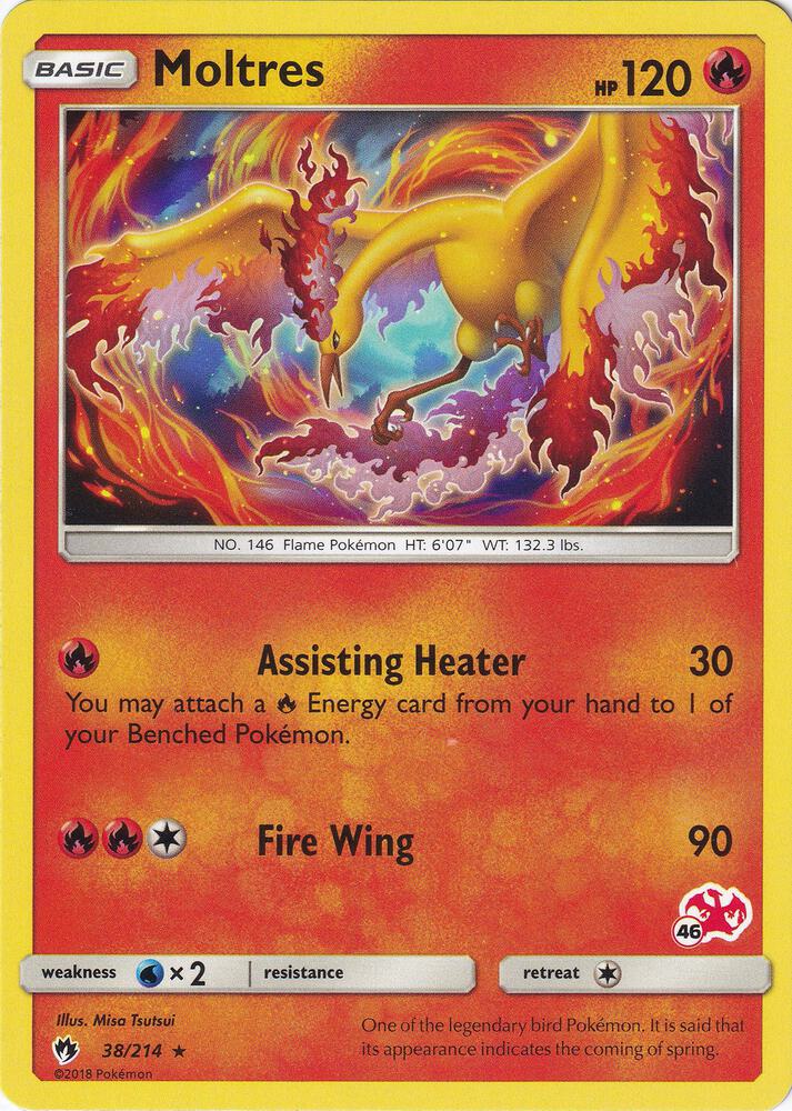 Moltres 38 214 46 Charizard Stamped 038/214