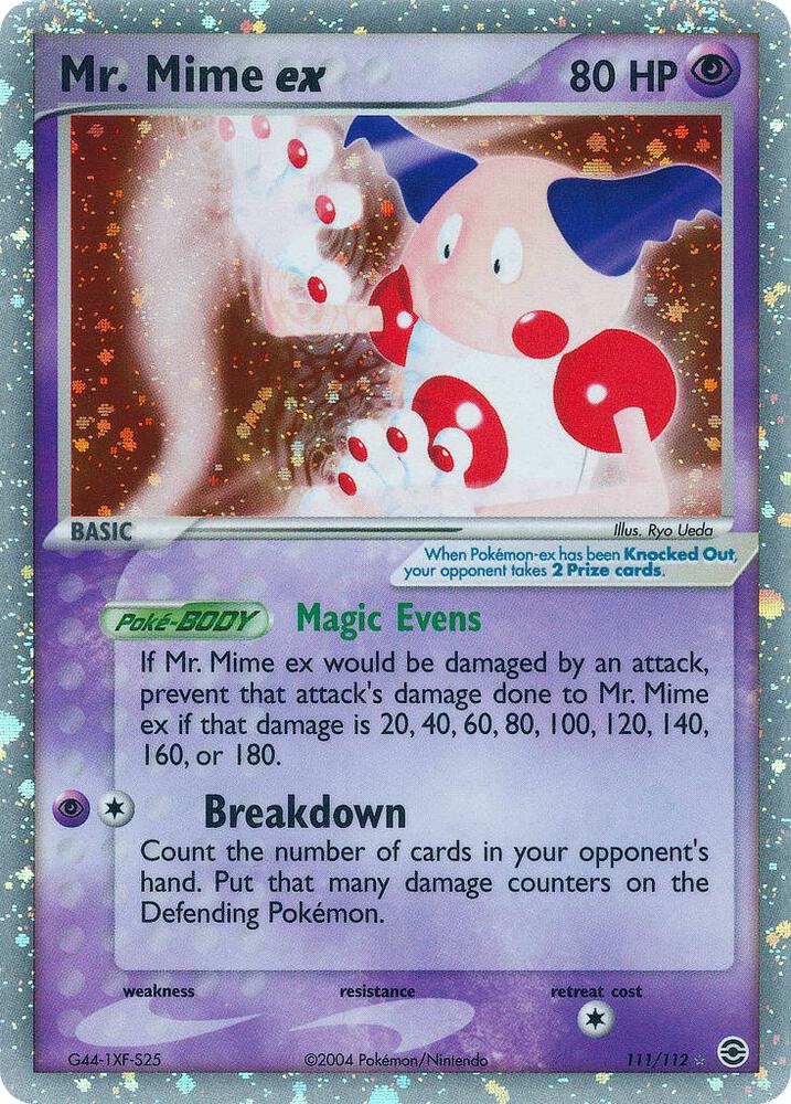 Mr Mime ex 111 112 card