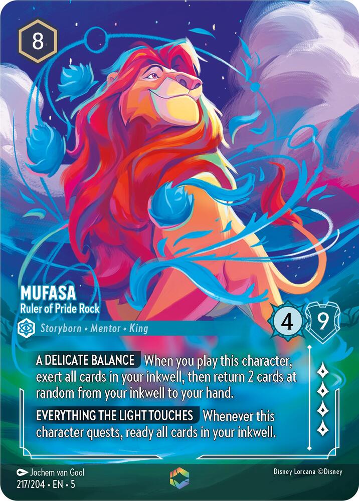 Mufasa Ruler of Pride Rock Enchanted 217/204 card