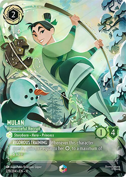 Mulan Resourceful Recruit Enchanted 229/204 carta
