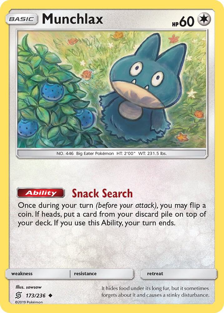 Munchlax 173/236 card