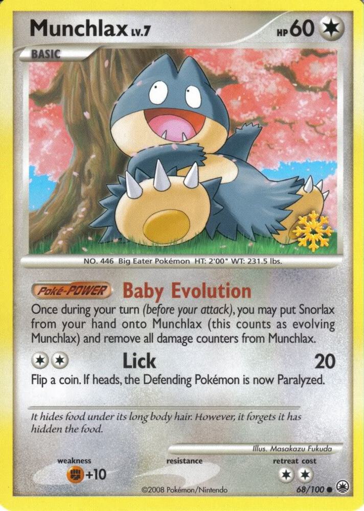 Munchlax 68 100 068/100 card