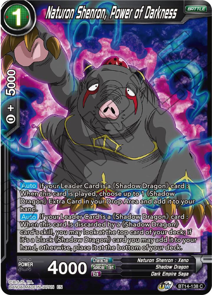 Naturon Shenron Power of Darkness BT14-138