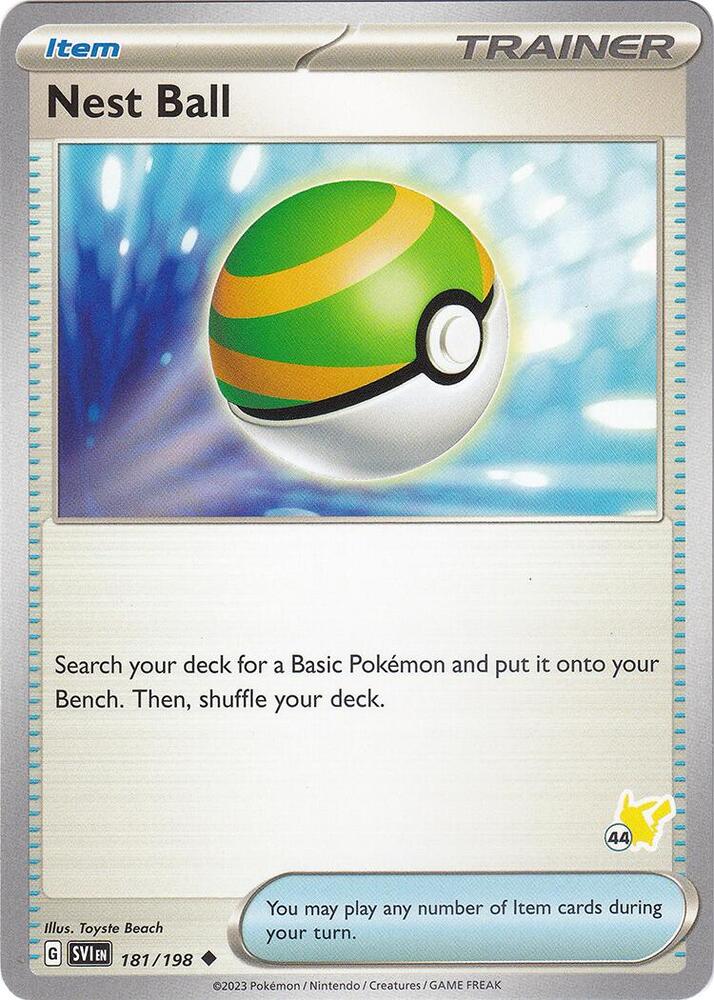 Nest Ball Pikachu 44 181/198