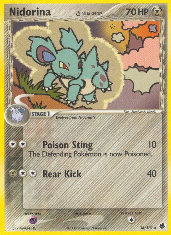 Nidorina Delta Species 34/101 card