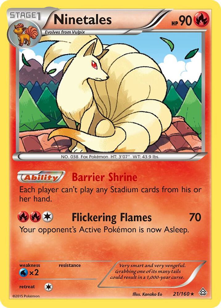 Ninetales 21/160 carta