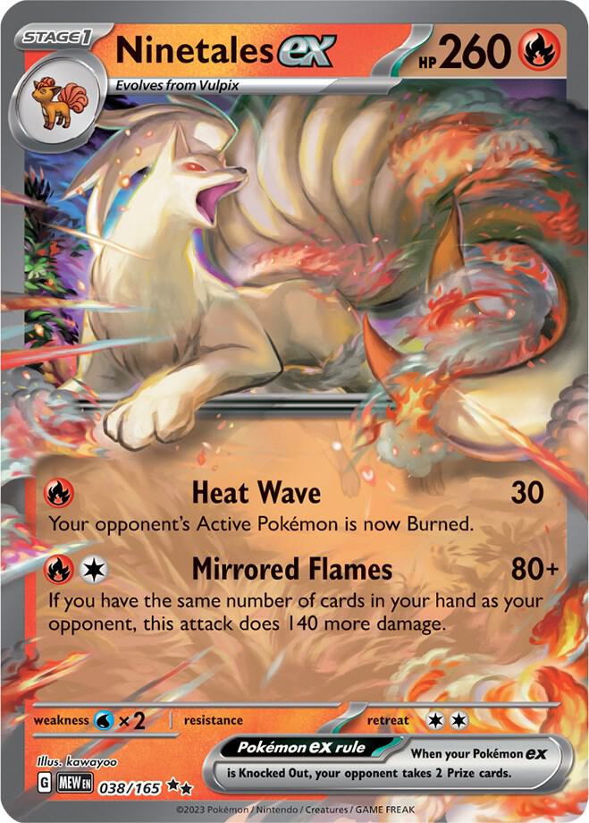 Ninetales ex 038/165 card