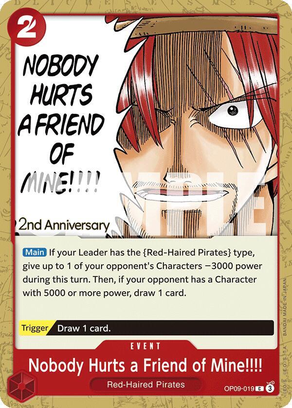Nobody Hurts a Friend of Mine OP09-019