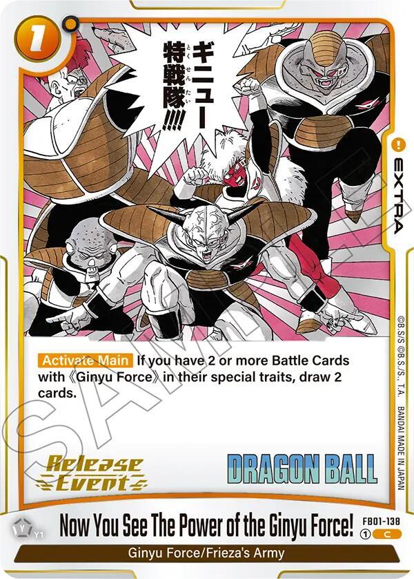 Now You See The Power of the Ginyu Force FB01-138 carta