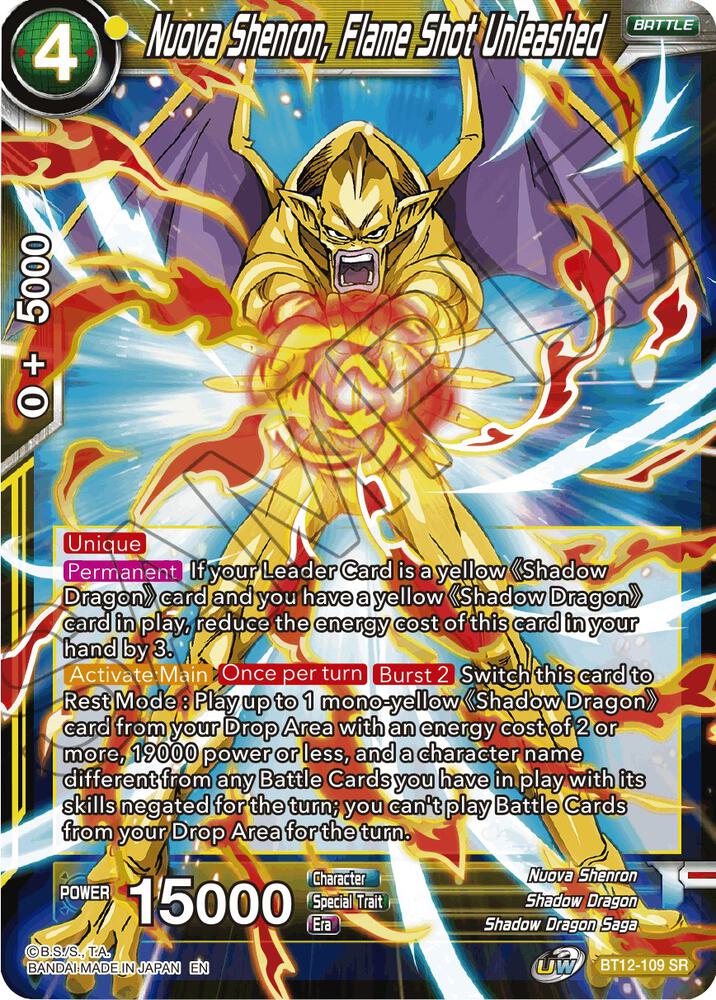 Nuova Shenron Flame Shot Unleashed BT12-109