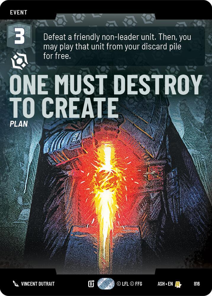 One Must Destroy to Create Prestige 816 card