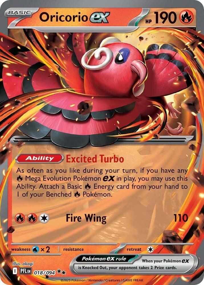 Oricorio ex 018/094 card