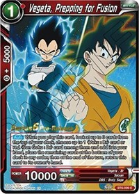 Vegeta, Prepping for Fusion BT6-009_PR